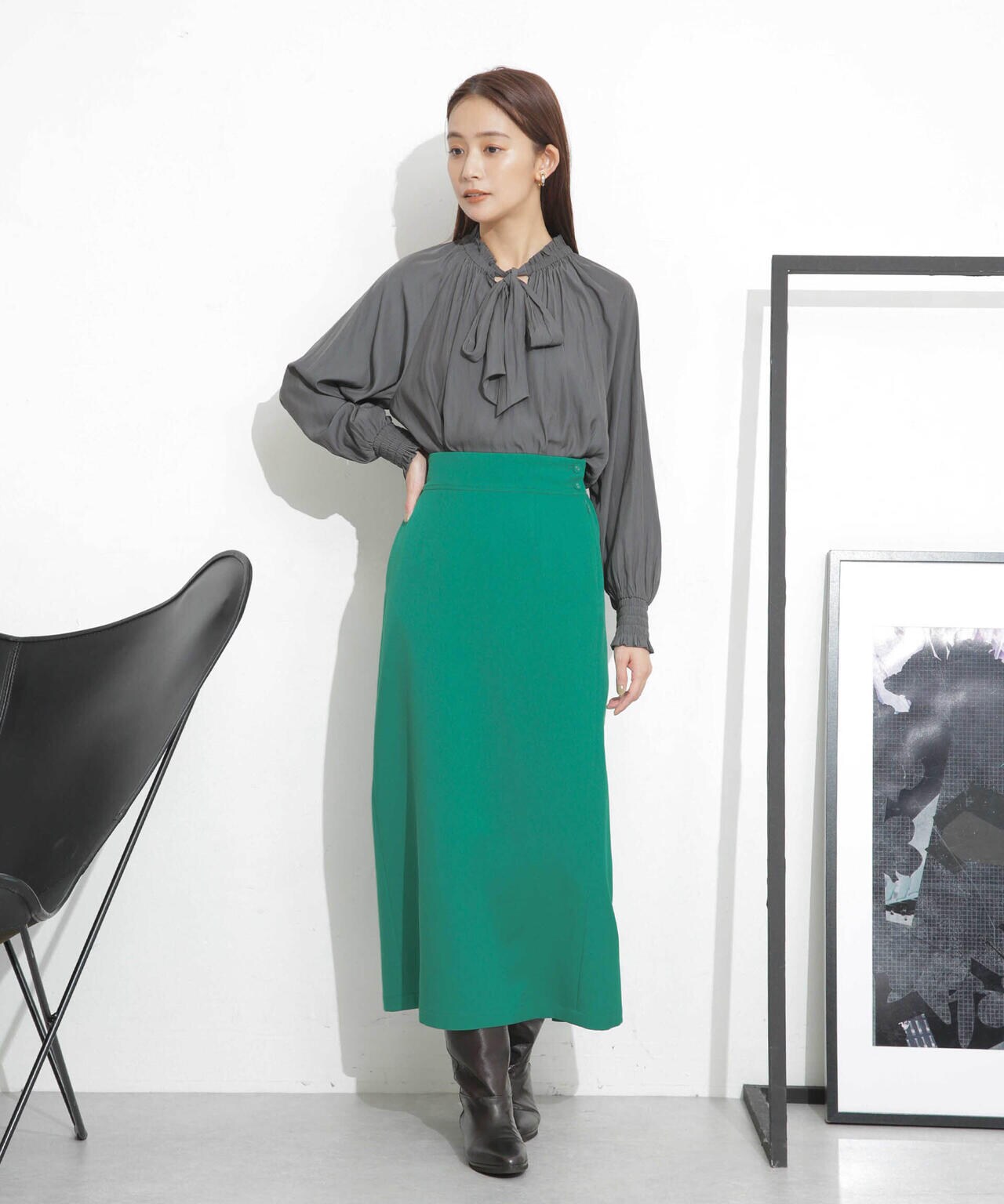 スリットストレートスカート 6693230335