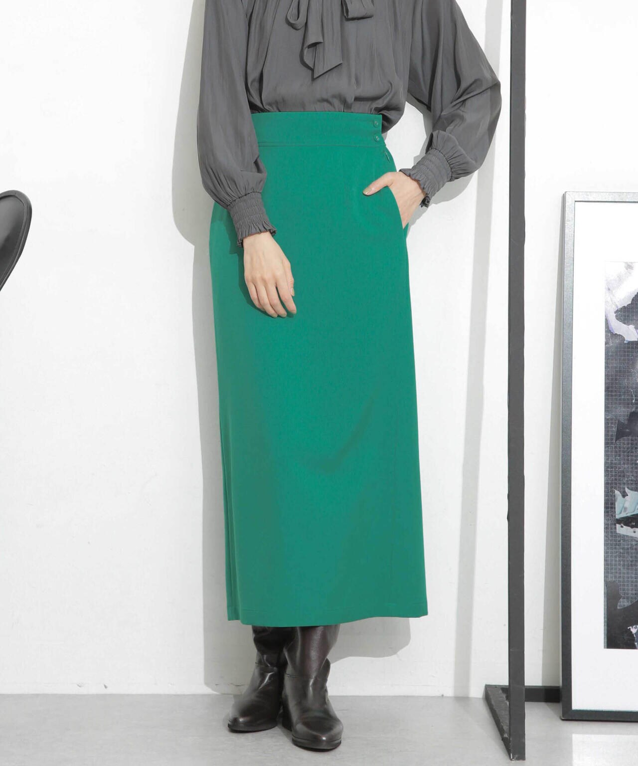 スリットストレートスカート 6693230335