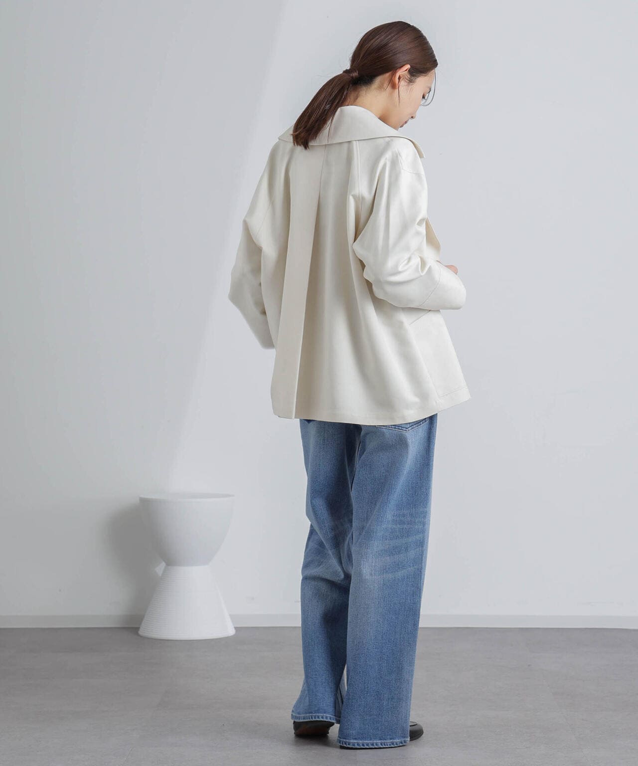 ミドル丈ビッグラペルコート 6694111303