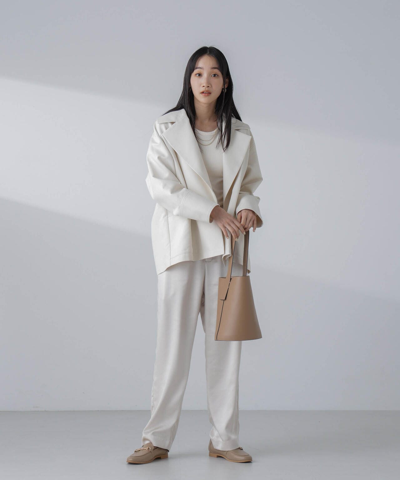 ミドル丈ビッグラペルコート 6694111303