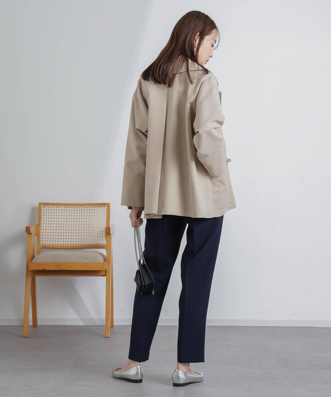 ミドル丈ビッグラペルコート 6694111303