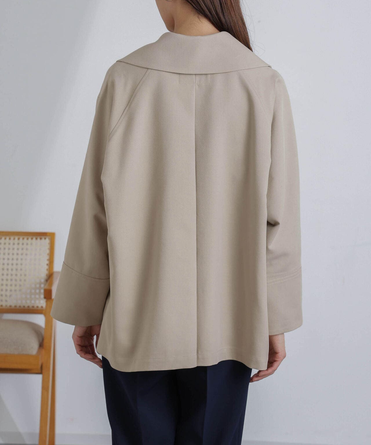 ミドル丈ビッグラペルコート 6694111303