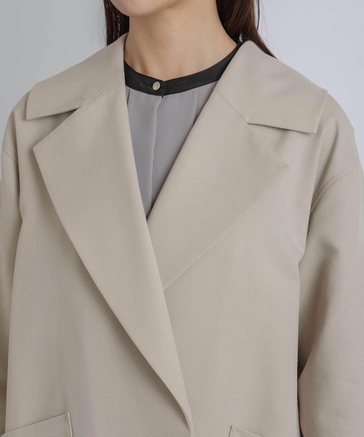 ミドル丈ビッグラペルコート 6694111303