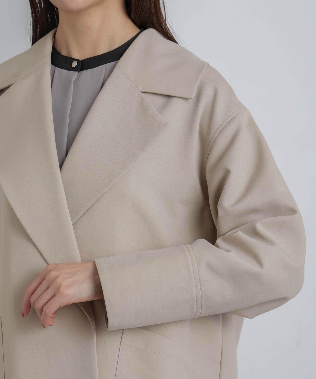 ミドル丈ビッグラペルコート 6694111303