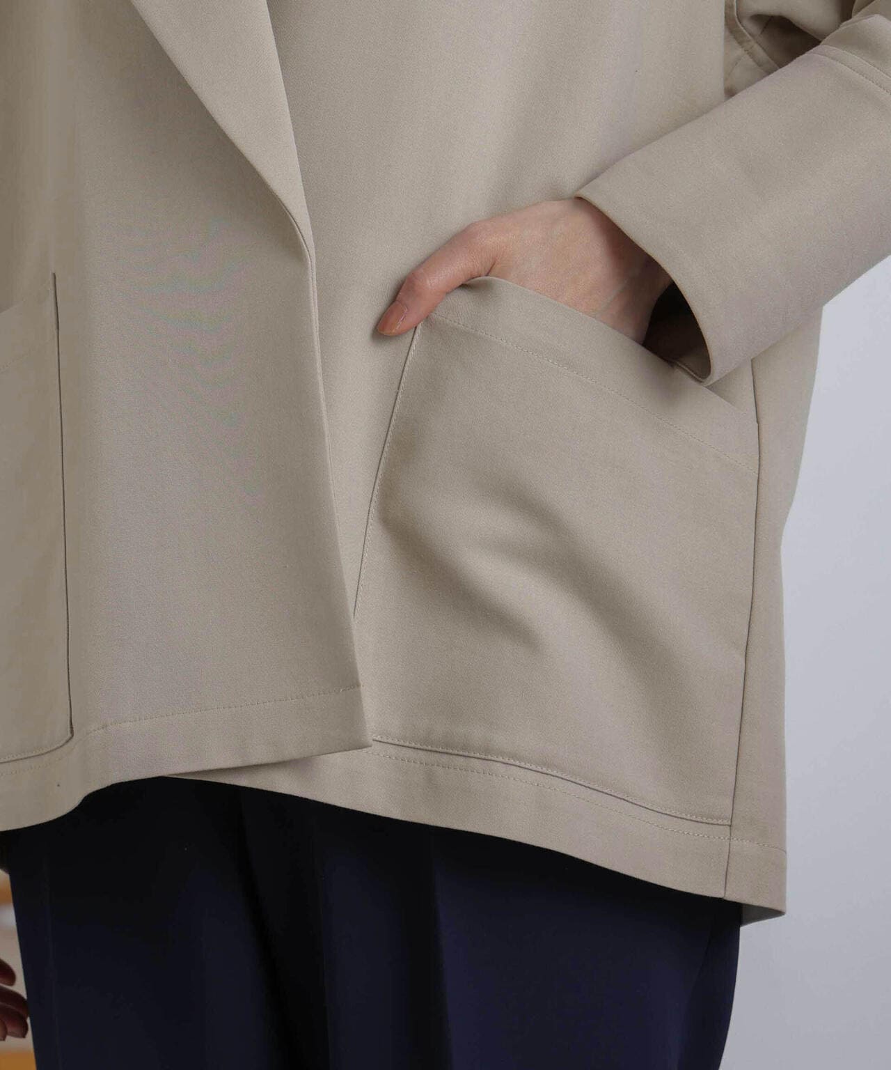 ミドル丈ビッグラペルコート 6694111303