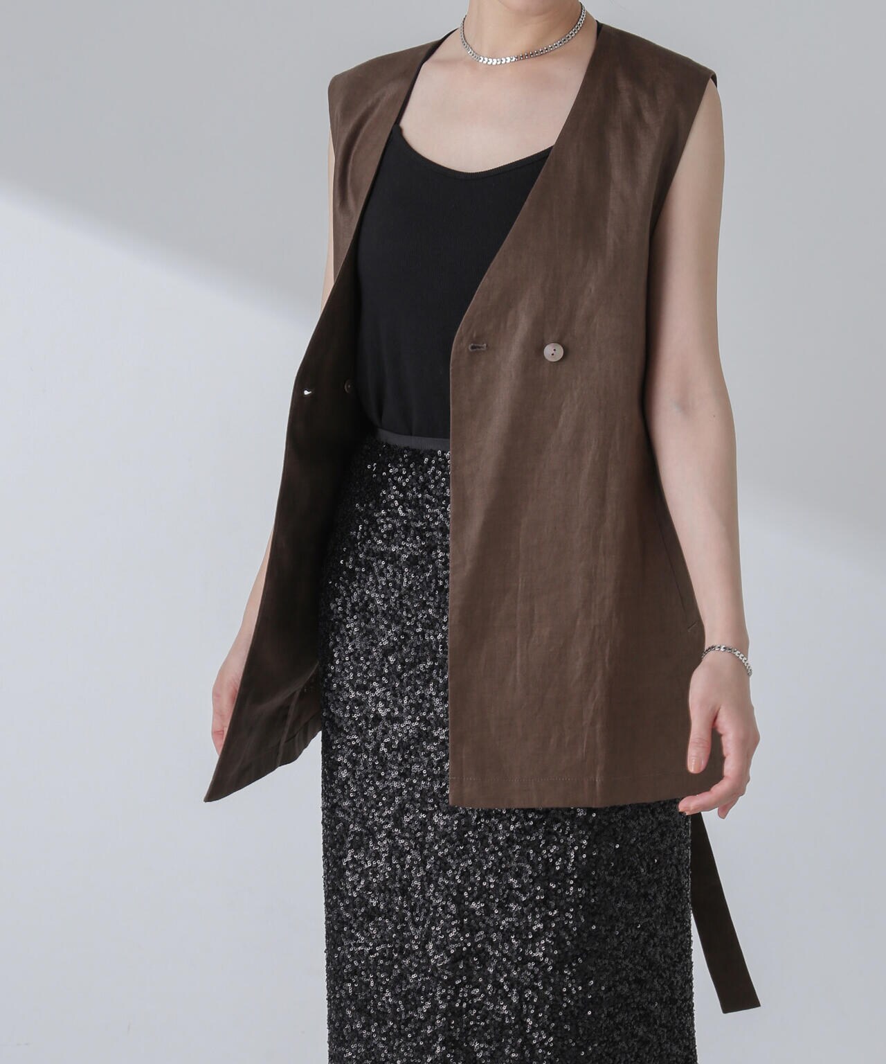 ベルト付リネンジレ(セットアップ可) 6694116301