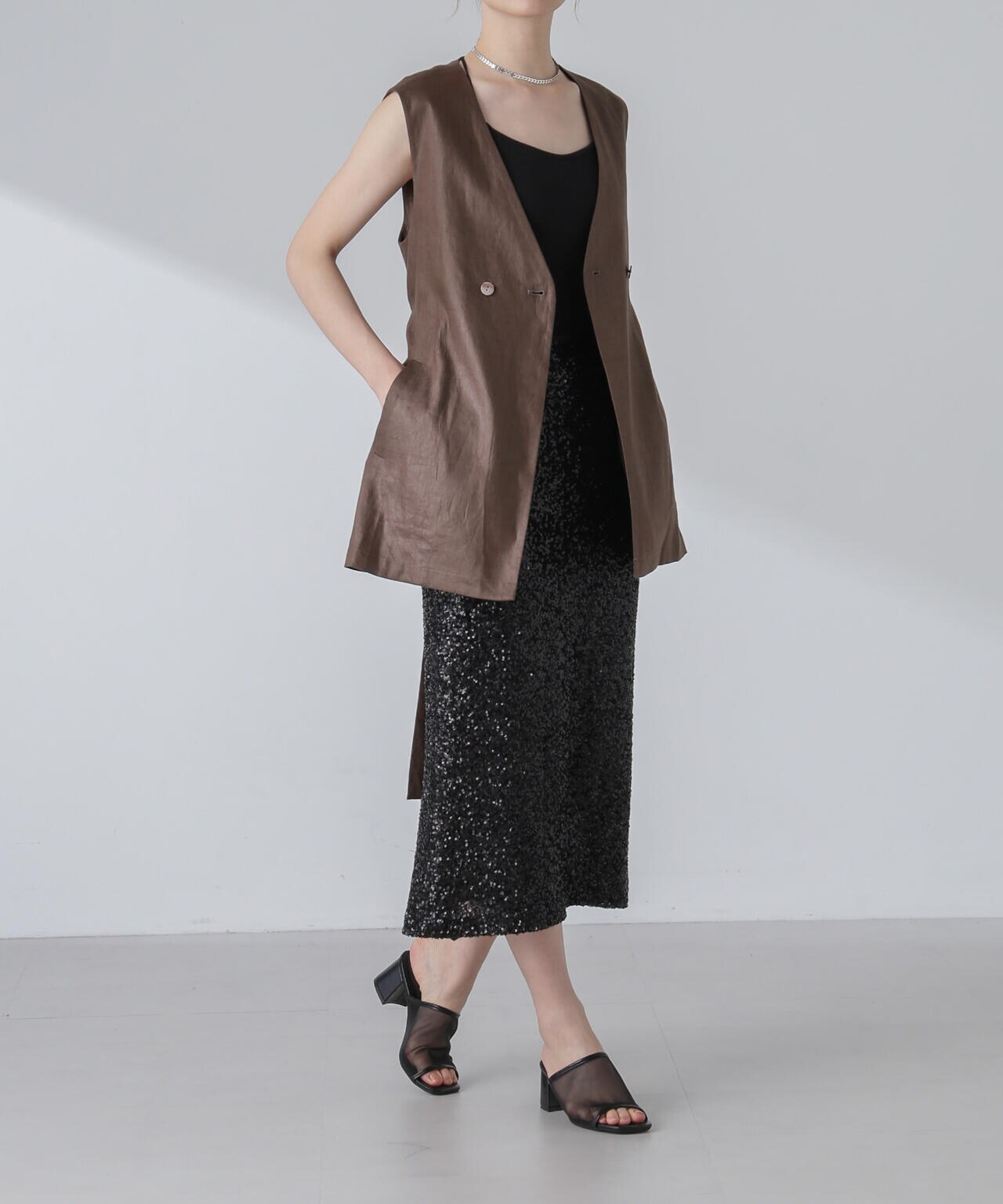 ベルト付リネンジレ(セットアップ可) 6694116301