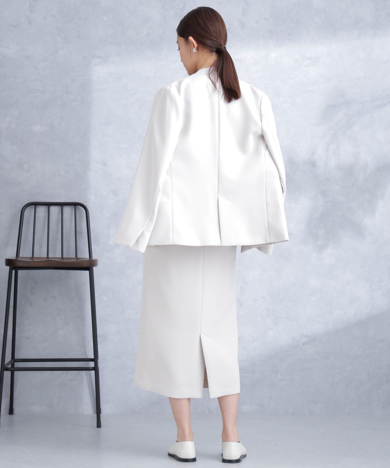 デイリーファンクション ラペルレスジャケット(セットアップ可) 6694116302