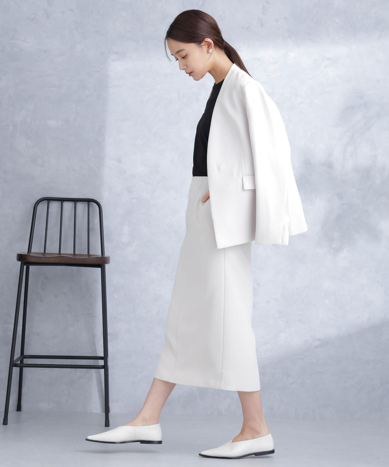 デイリーファンクション ラペルレスジャケット(セットアップ可) 6694116302