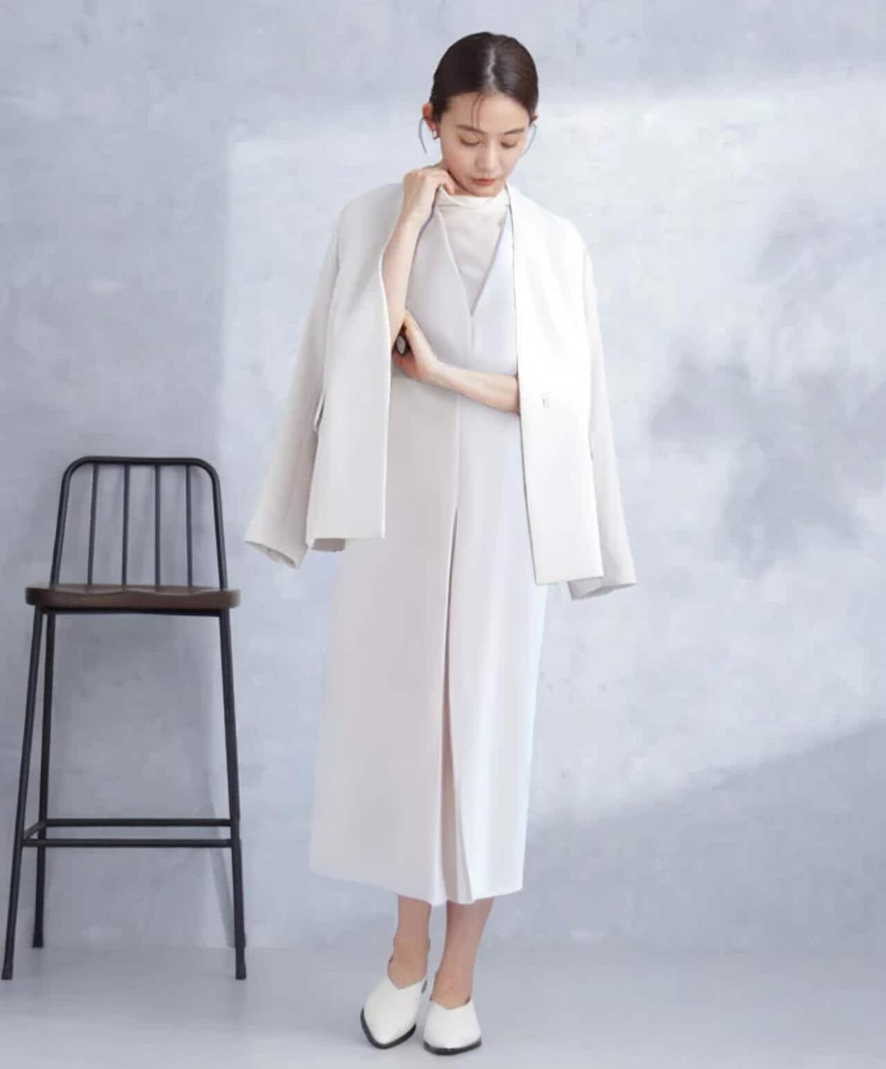 デイリーファンクション ラペルレスジャケット(セットアップ可) 6694116302