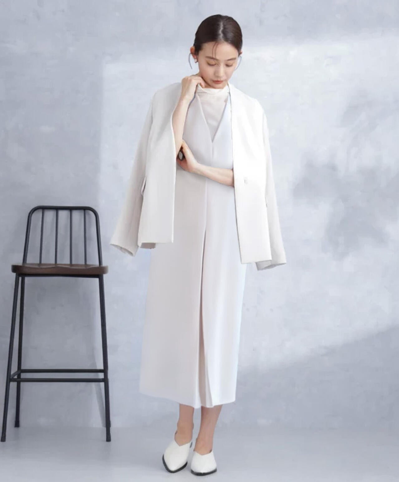 デイリーファンクション ラペルレスジャケット(セットアップ可) 6694116302