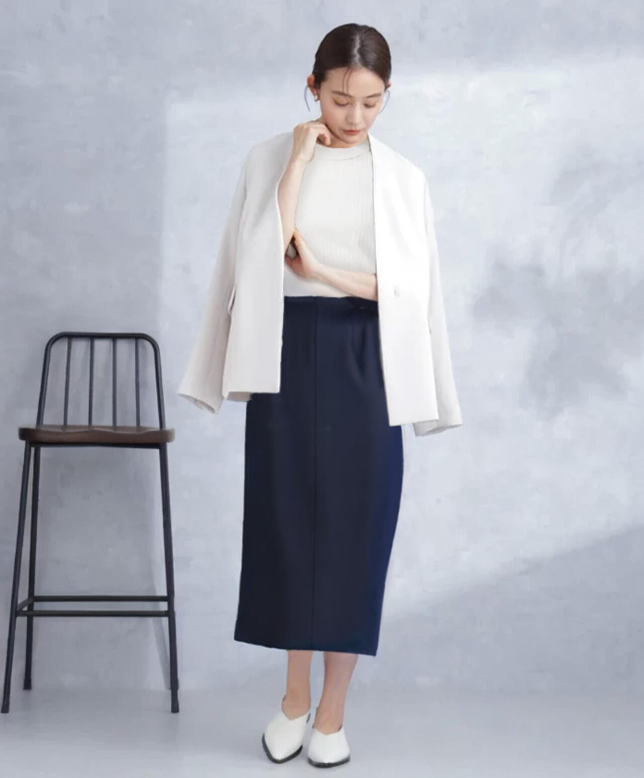 デイリーファンクション ラペルレスジャケット(セットアップ可) 6694116302