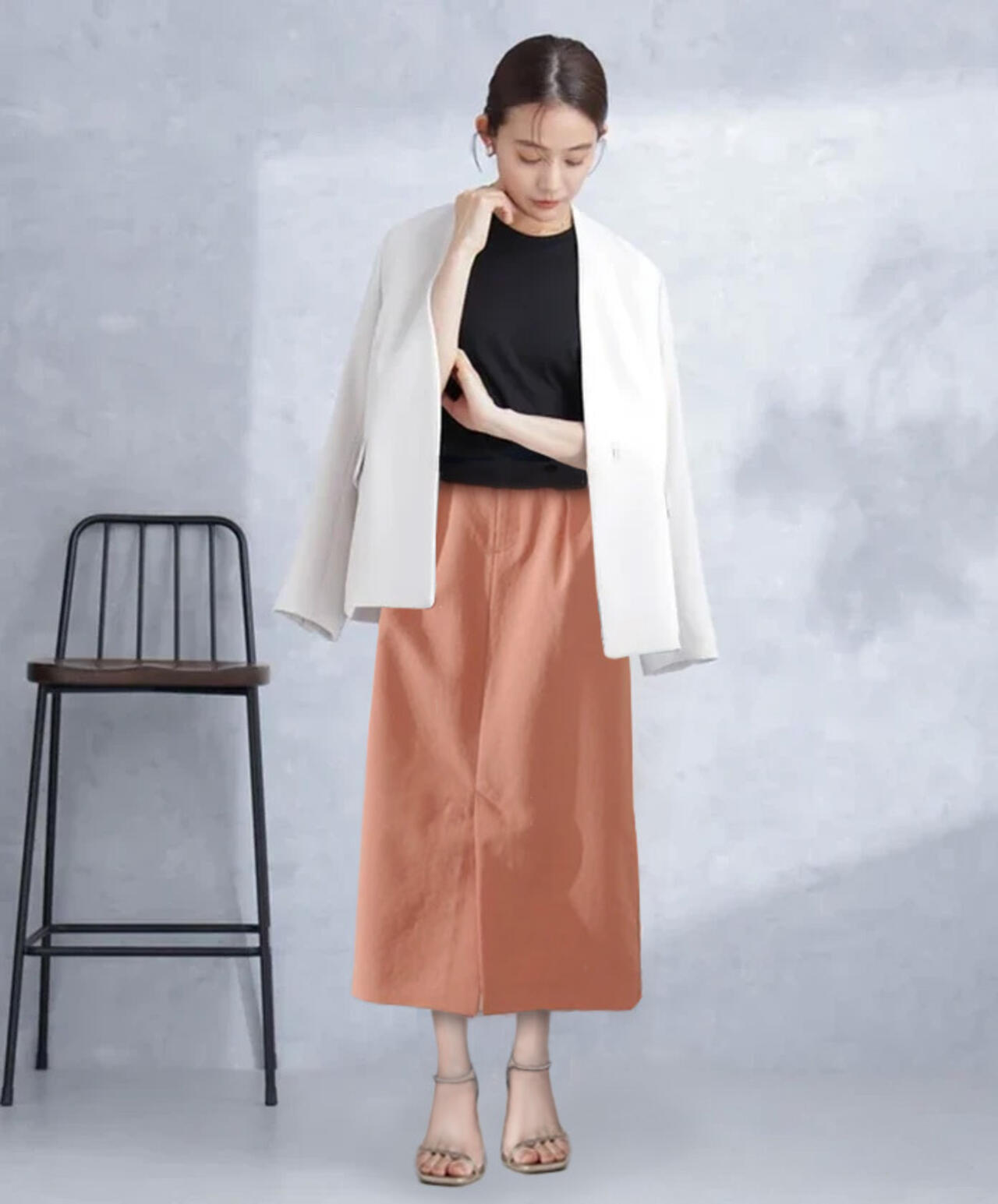 デイリーファンクション ラペルレスジャケット(セットアップ可) 6694116302