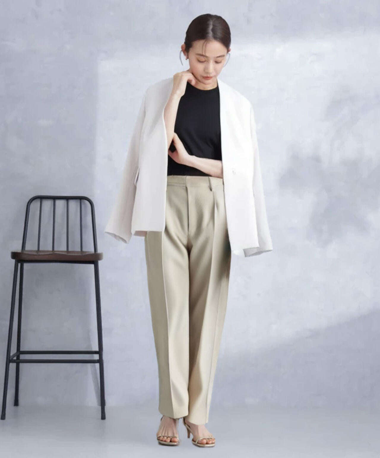 デイリーファンクション ラペルレスジャケット(セットアップ可) 6694116302