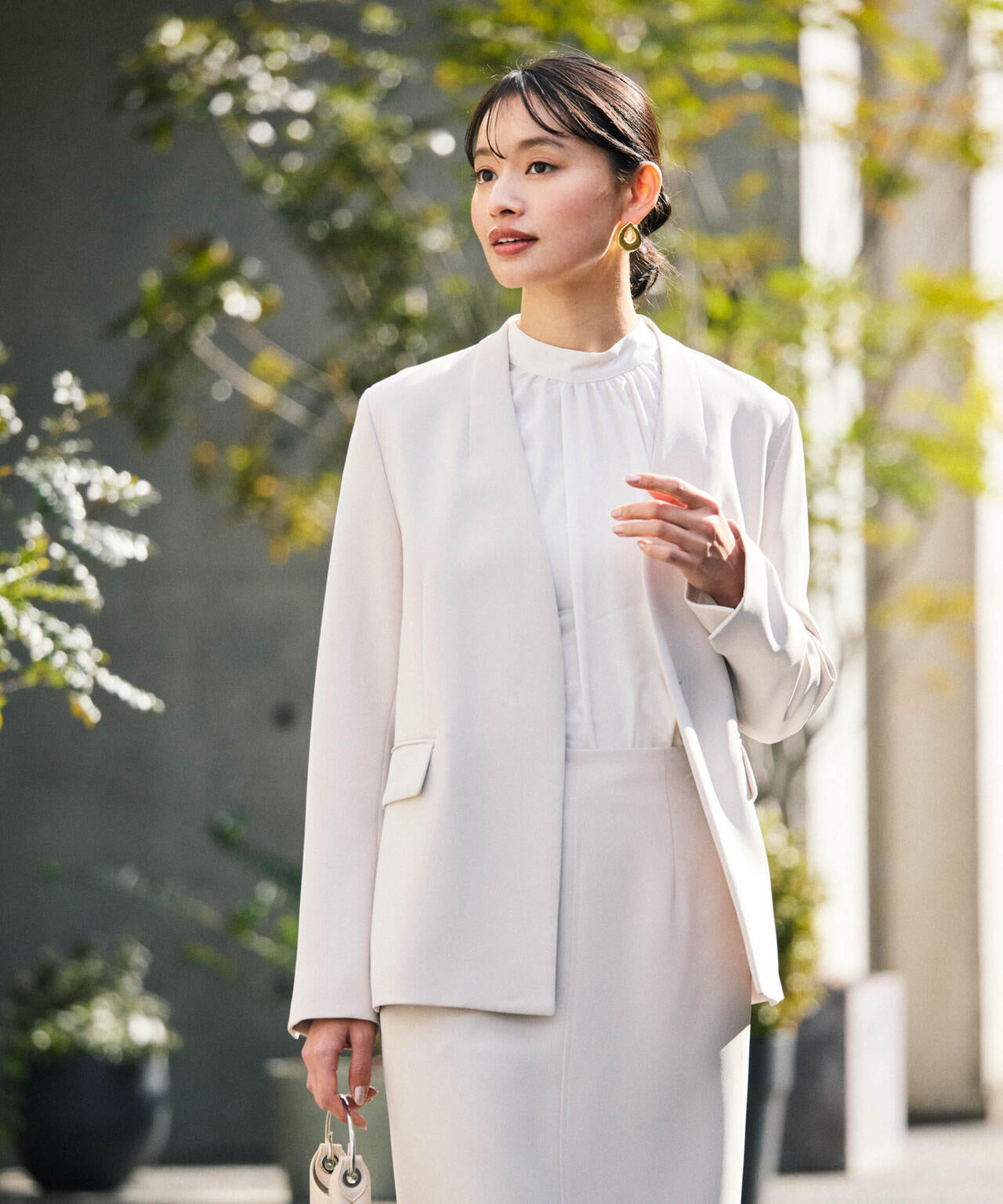 デイリーファンクション ラペルレスジャケット(セットアップ可) 6694116302