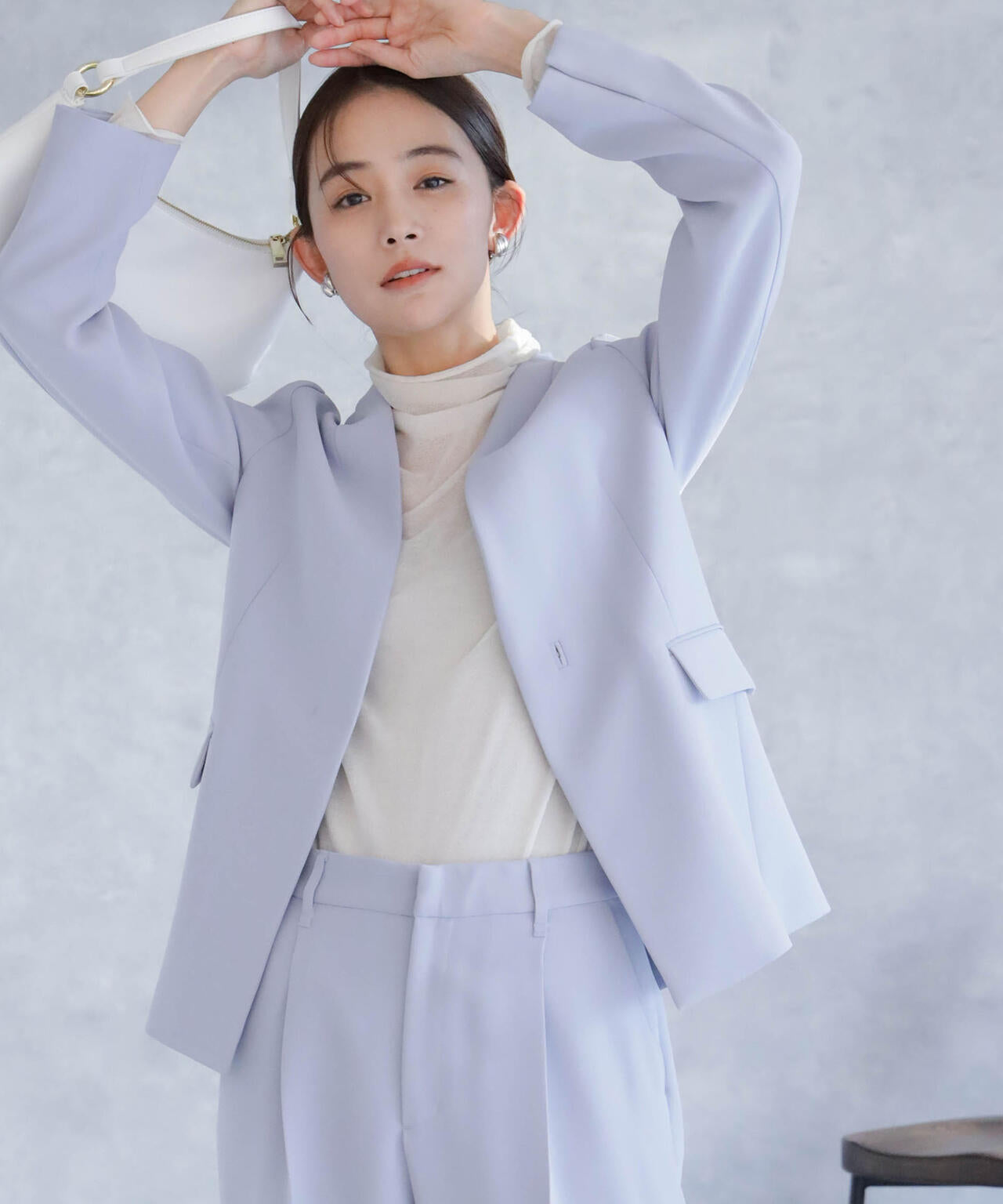 デイリーファンクション ラペルレスジャケット(セットアップ可) 6694116302