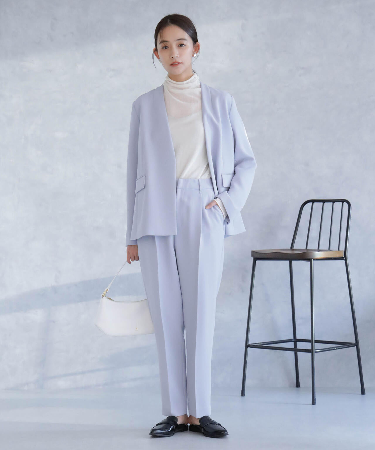 デイリーファンクション ラペルレスジャケット(セットアップ可) 6694116302