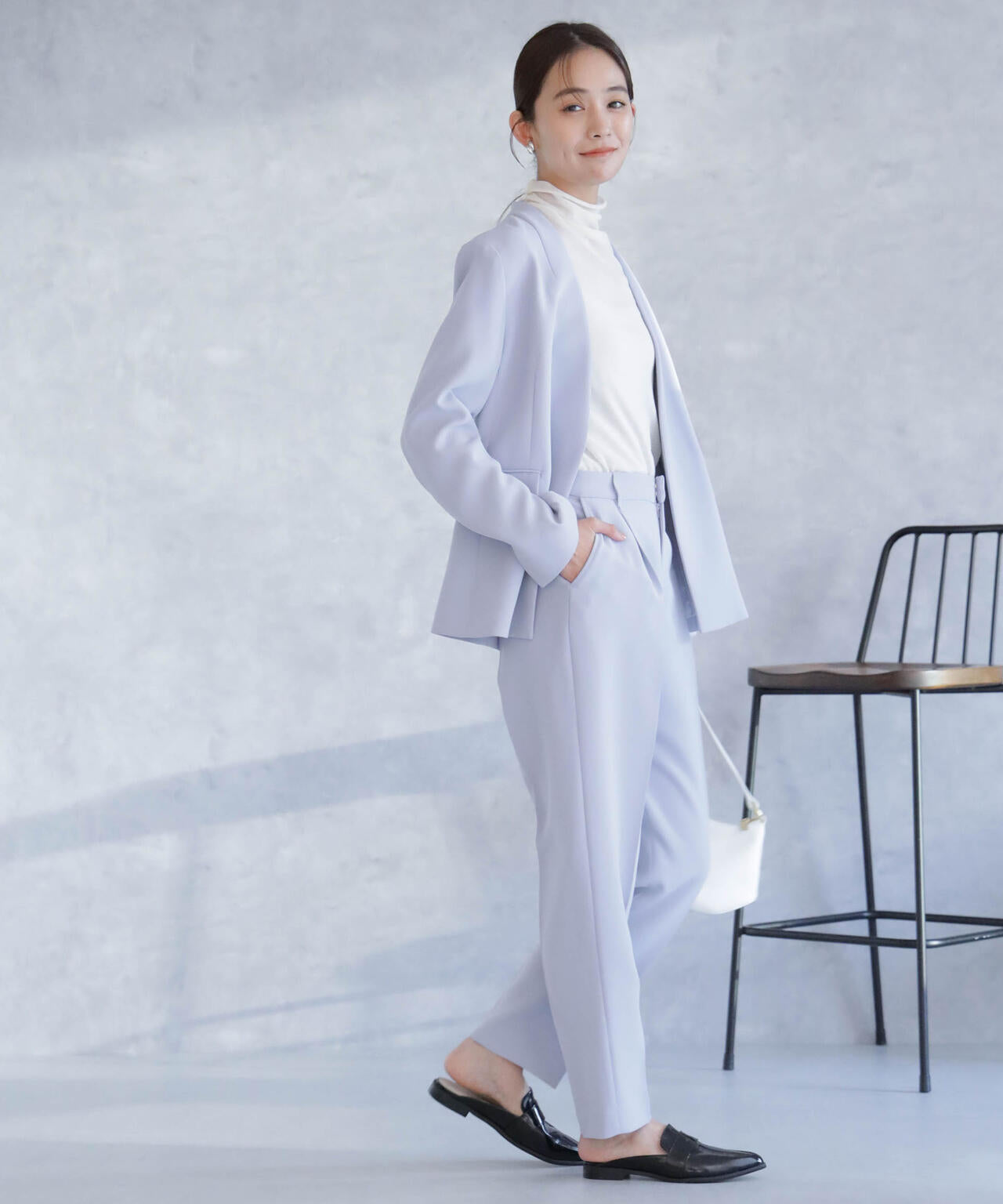 デイリーファンクション ラペルレスジャケット(セットアップ可) 6694116302