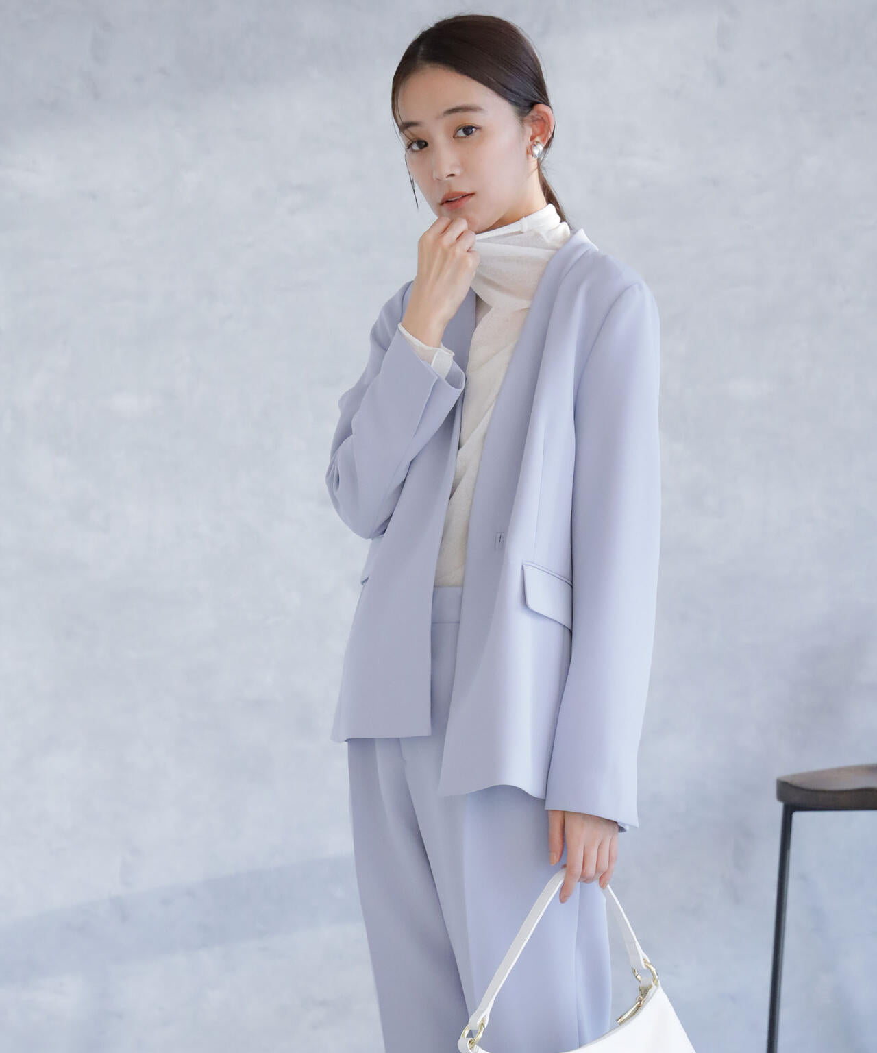 デイリーファンクション ラペルレスジャケット(セットアップ可) 6694116302