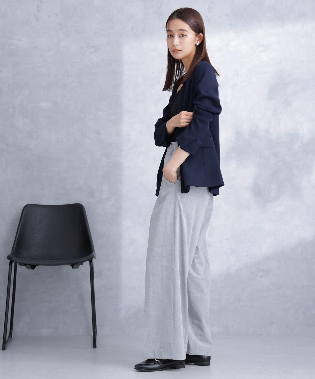 デイリーファンクション ラペルレスジャケット(セットアップ可) 6694116302