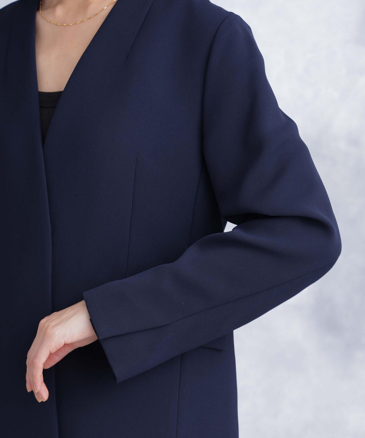 デイリーファンクション ラペルレスジャケット(セットアップ可) 6694116302