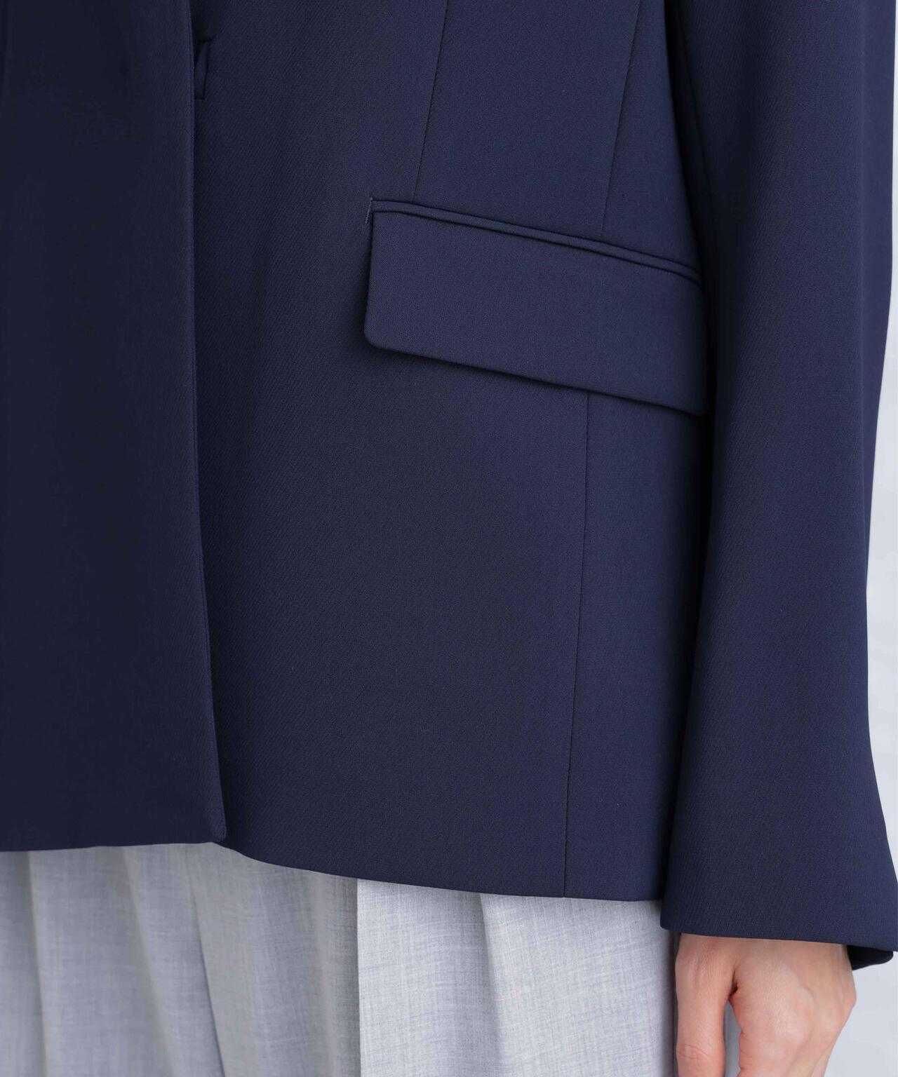 デイリーファンクション ラペルレスジャケット(セットアップ可) 6694116302