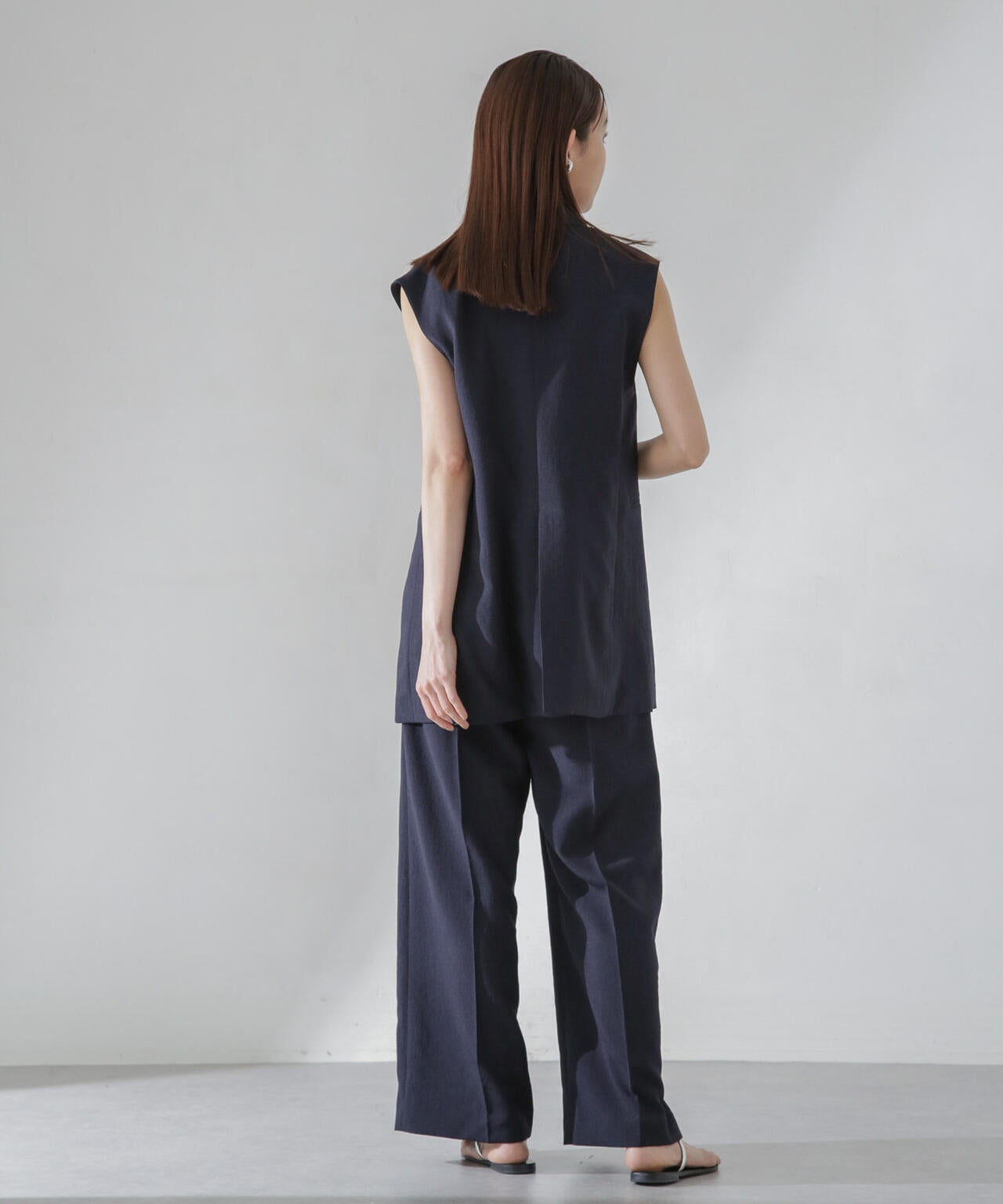 <洗濯機使用可><ノンアイロン>メランジドライ テーラードジレ(セットアップ可) 6694116308