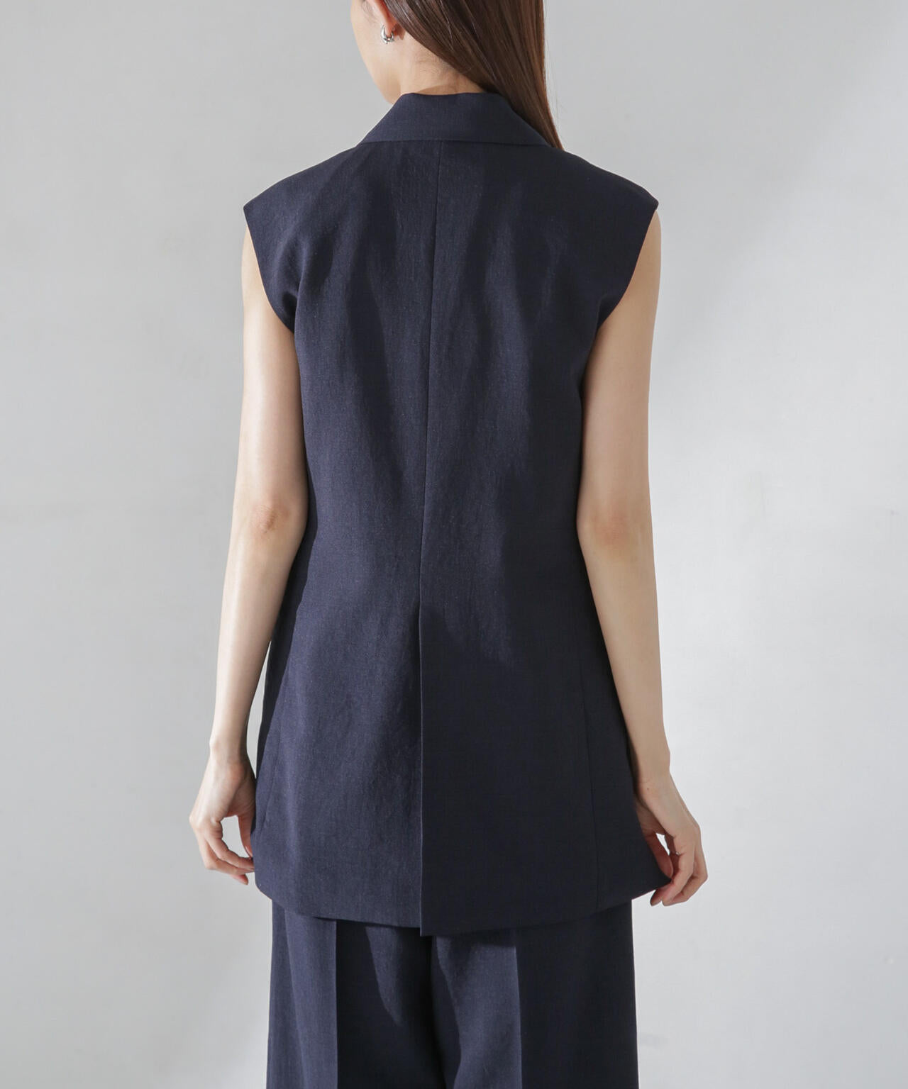 <洗濯機使用可><ノンアイロン>メランジドライ テーラードジレ(セットアップ可) 6694116308