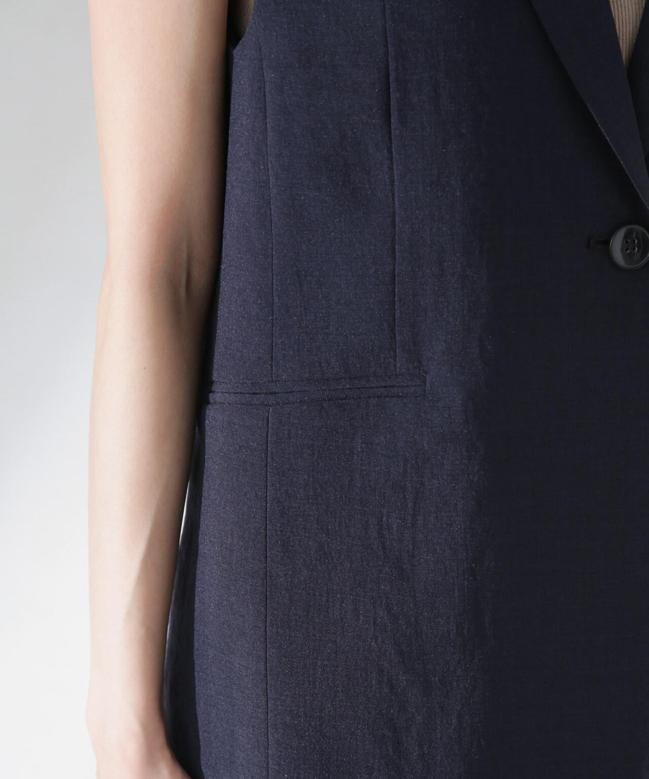 <洗濯機使用可><ノンアイロン>メランジドライ テーラードジレ(セットアップ可) 6694116308