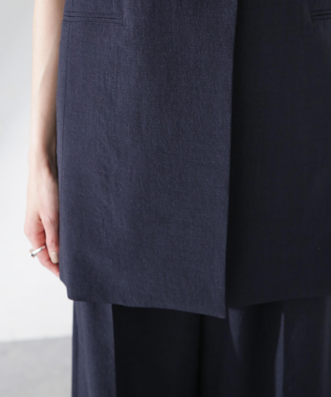 <洗濯機使用可><ノンアイロン>メランジドライ テーラードジレ(セットアップ可) 6694116308