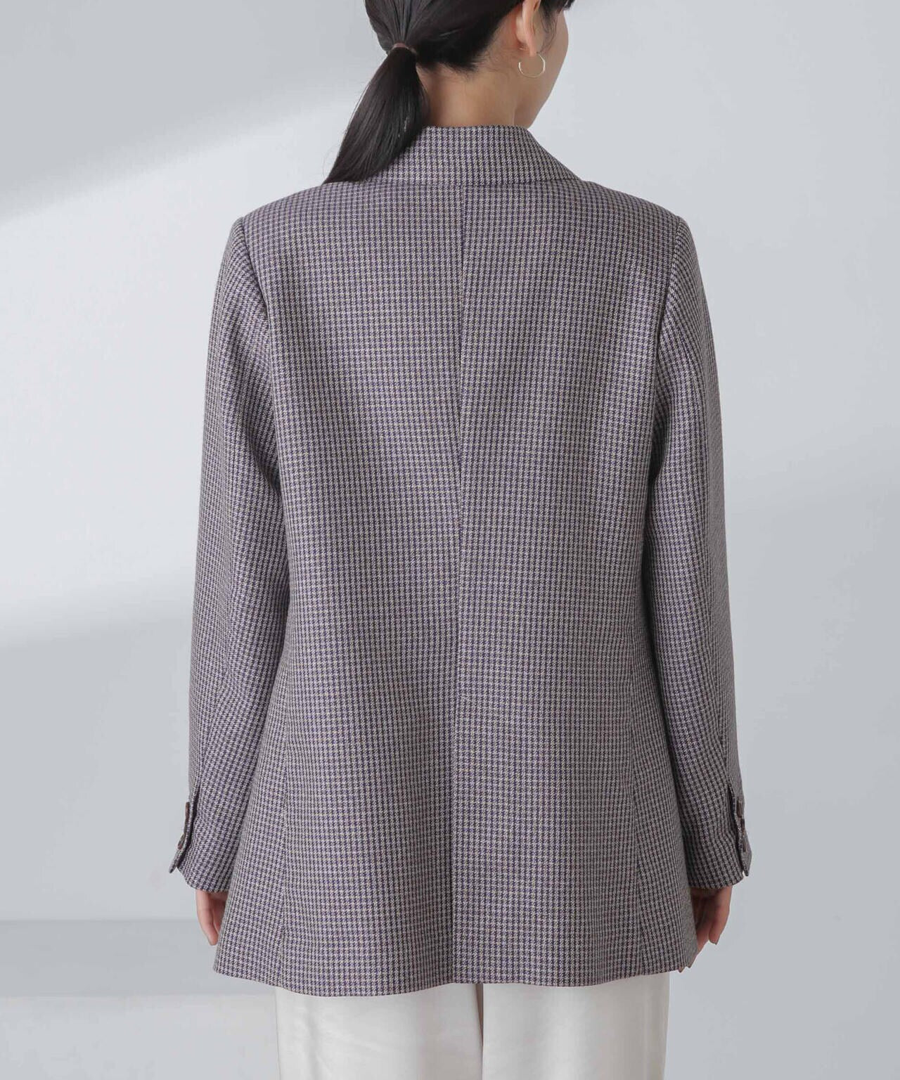 ツイルチェック ダブルブレストジャケット 6694116310