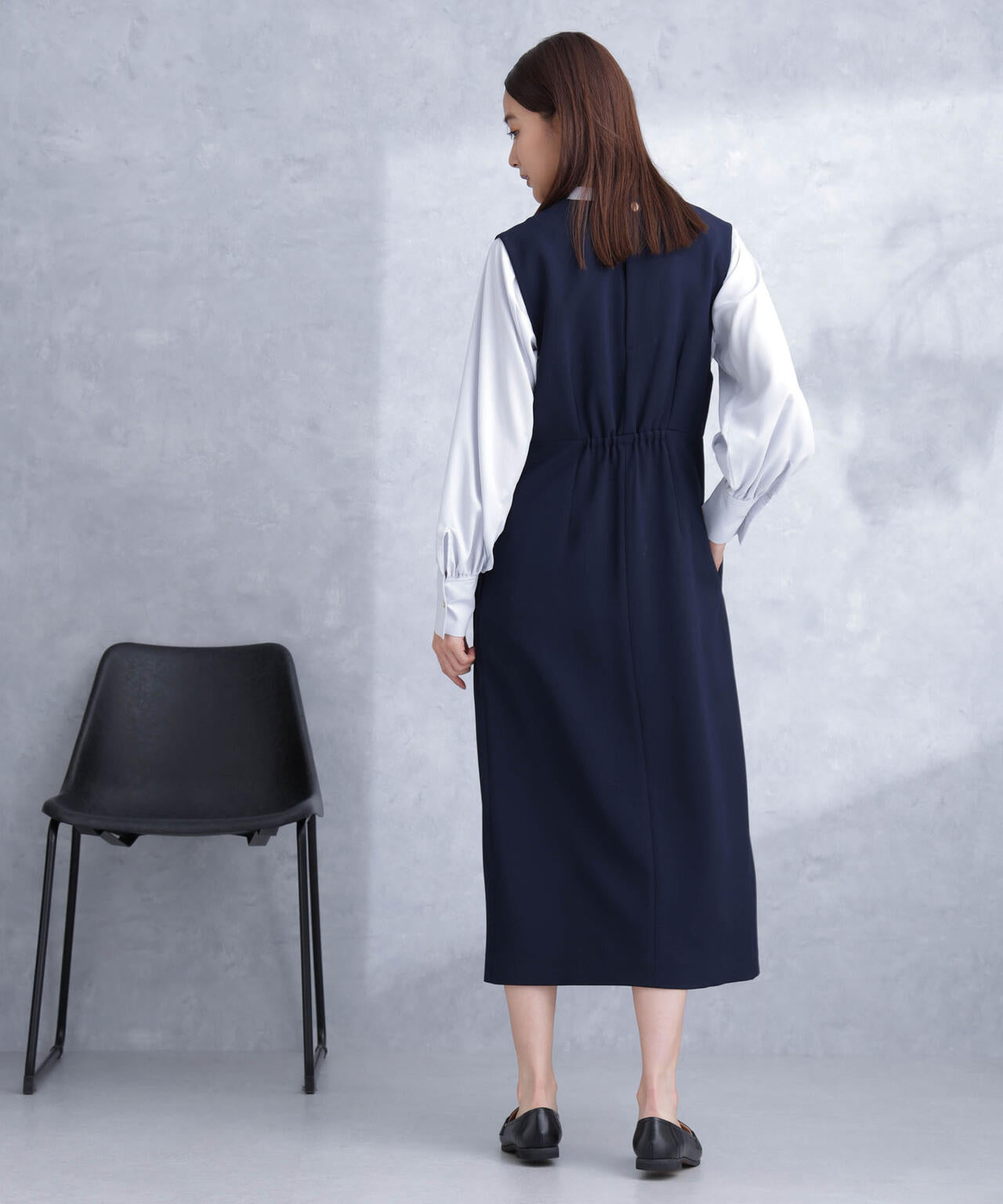 デイリーファンクション Vネックタックワンピース 6694119300