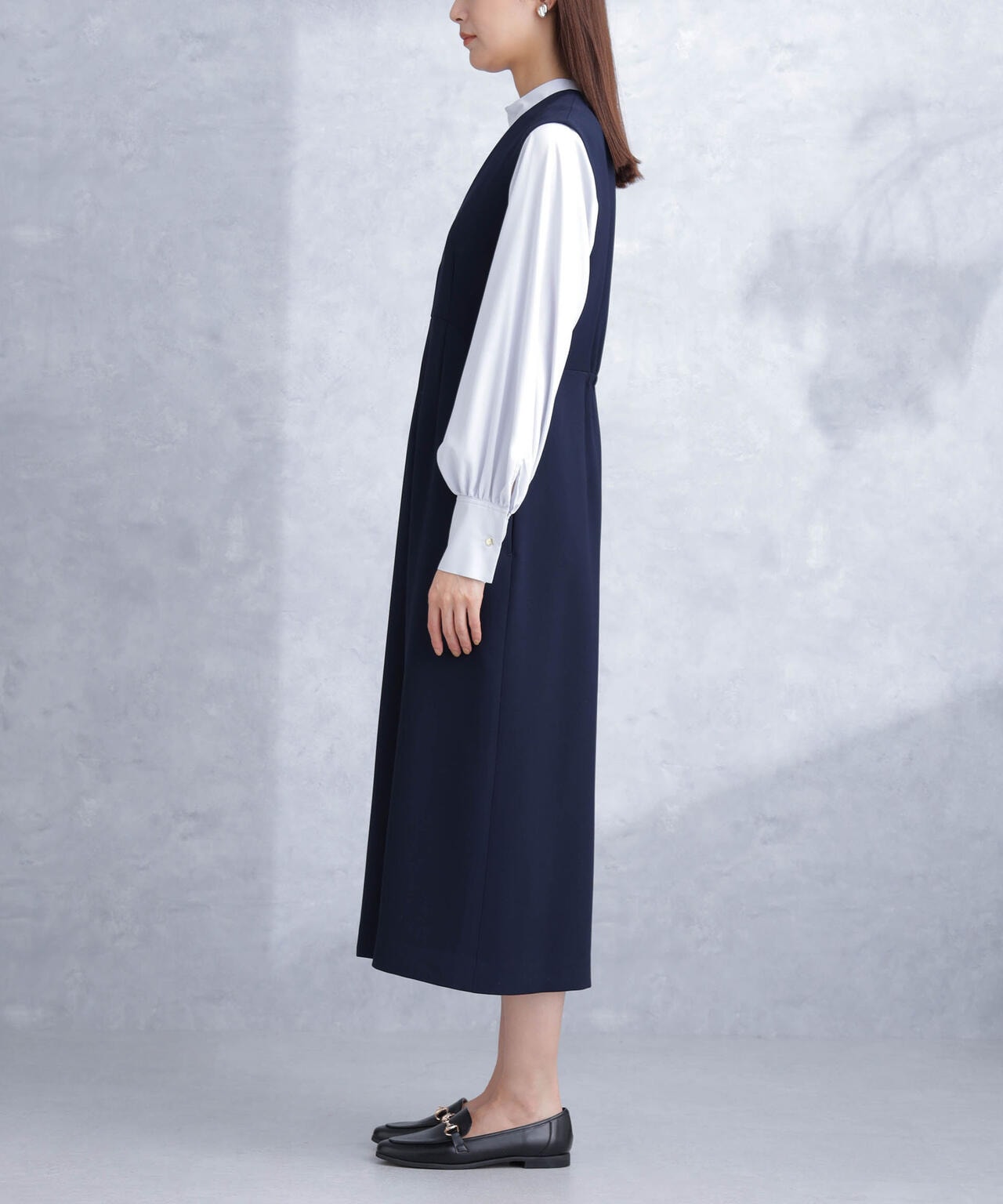 デイリーファンクション Vネックタックワンピース 6694119300