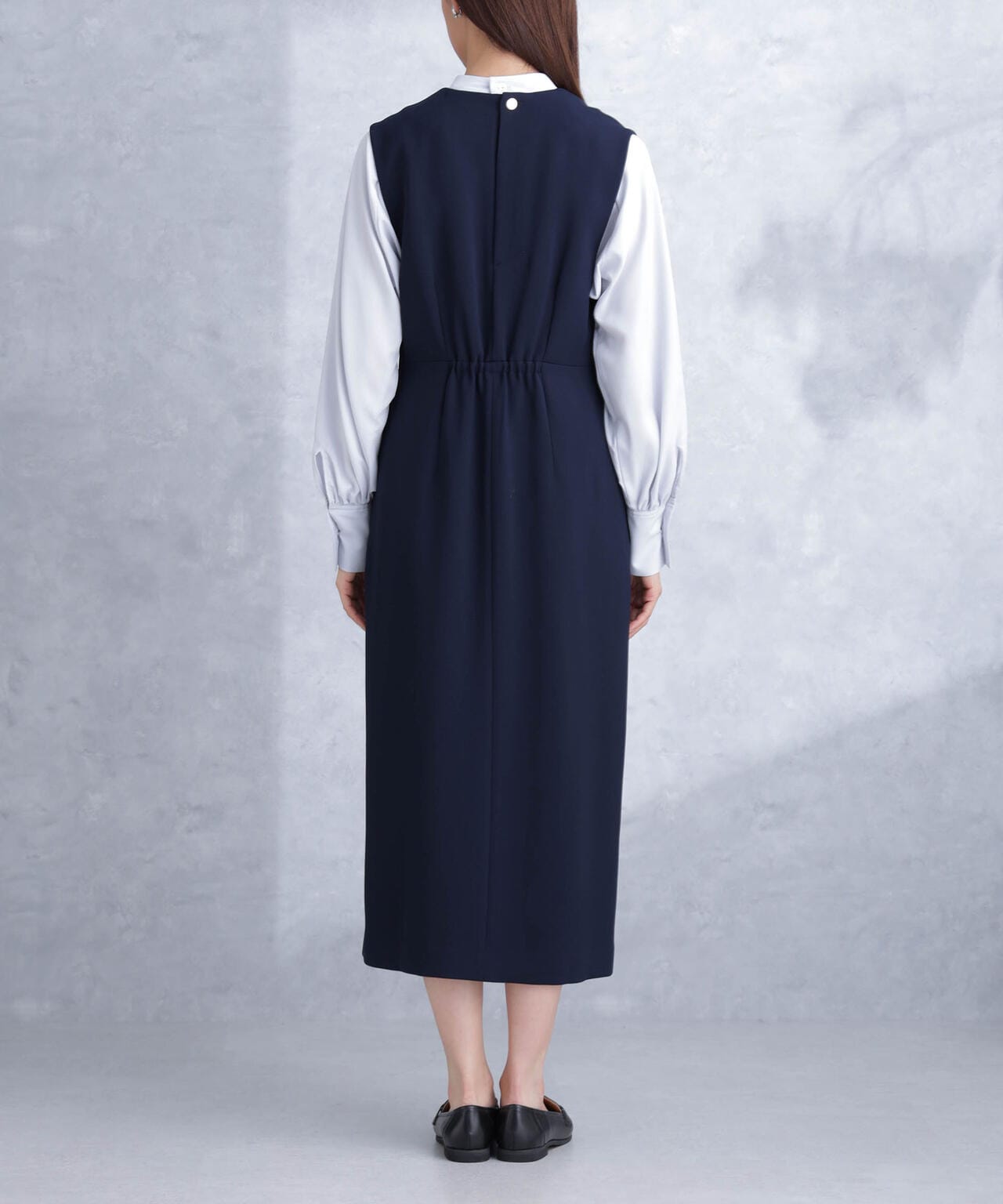 デイリーファンクション Vネックタックワンピース 6694119300