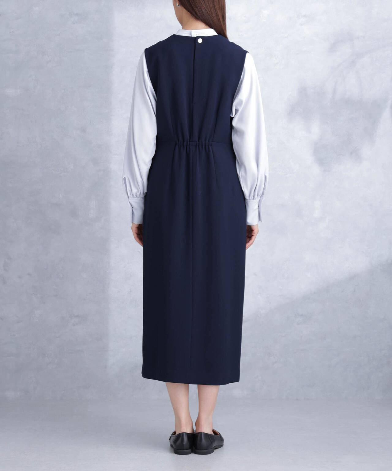 デイリーファンクション Vネックタックワンピース 6694119300