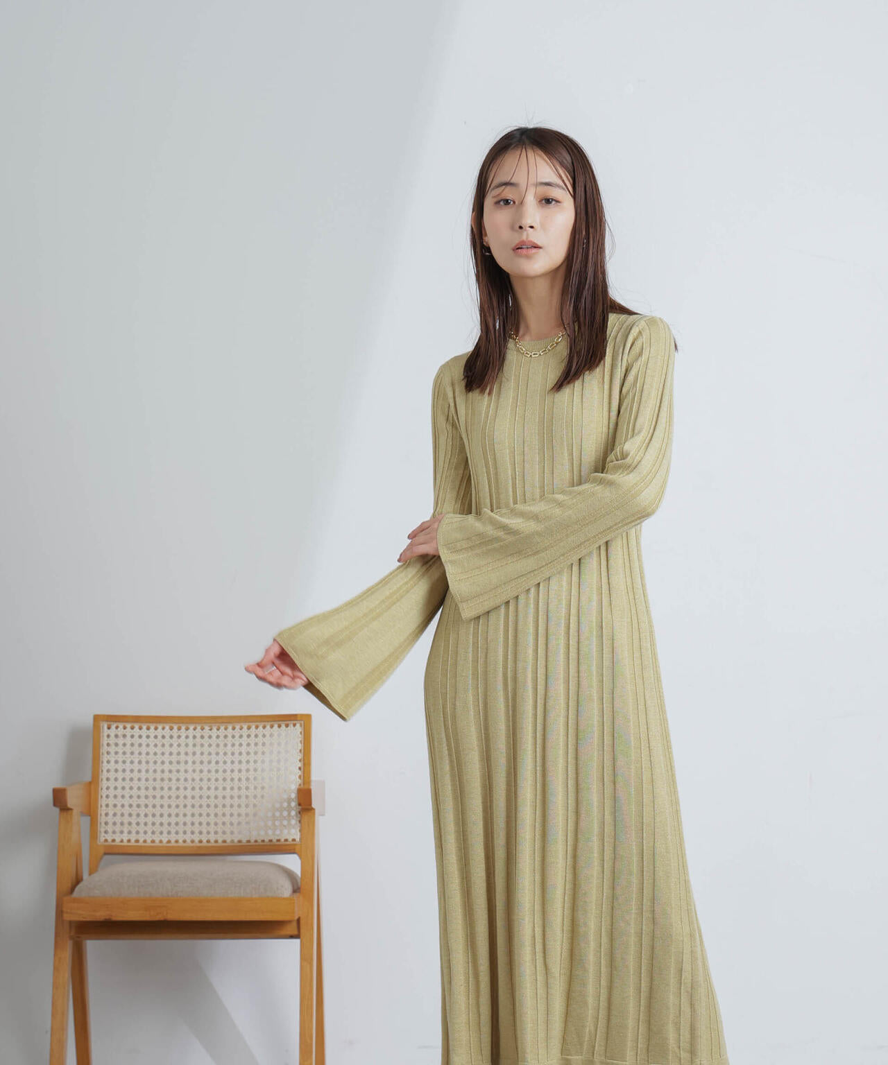 ワイドリブラメニットワンピース 6694119311