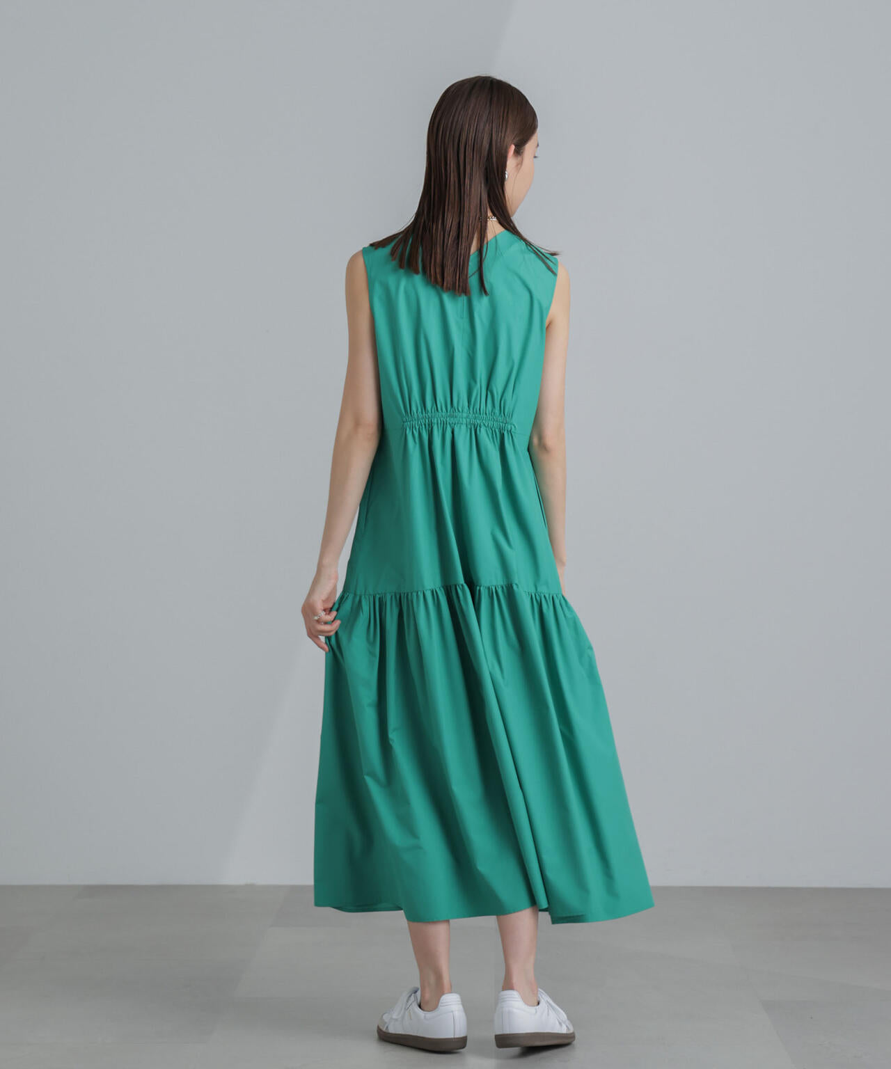 <撥水機能><ウォッシャブル>MINOTECH(R)シャーリングティアードワンピース 6694119323