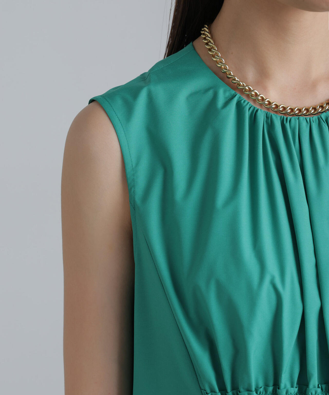 <撥水機能><ウォッシャブル>MINOTECH(R)シャーリングティアードワンピース 6694119323