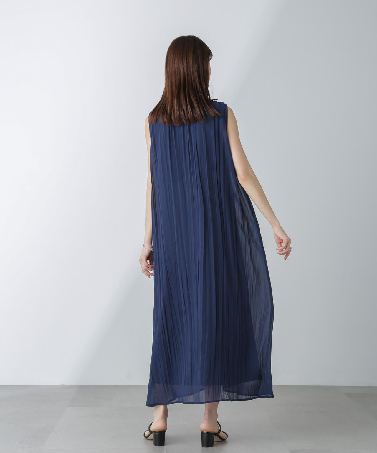 ジョーゼットプリーツ×カットソードッキングワンピース 6694119325