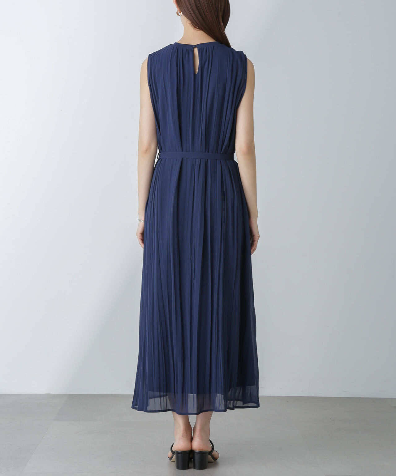 ジョーゼットプリーツ×カットソードッキングワンピース 6694119325