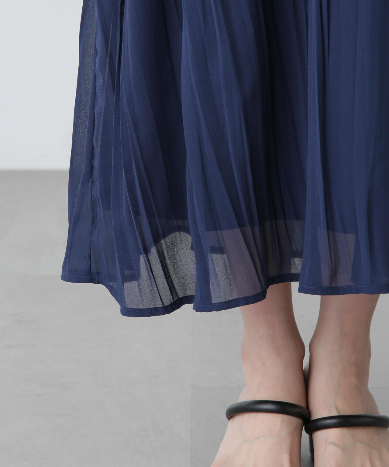 ジョーゼットプリーツ×カットソードッキングワンピース 6694119325