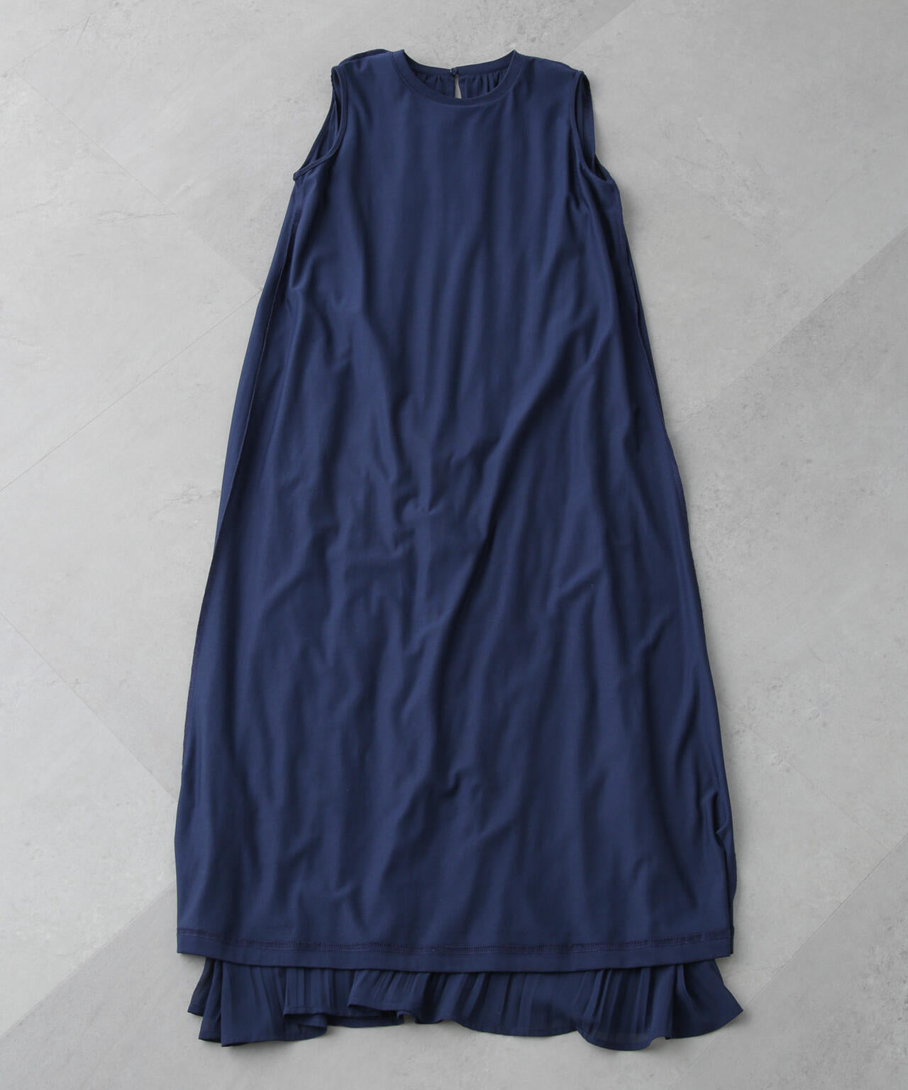 ジョーゼットプリーツ×カットソードッキングワンピース 6694119325