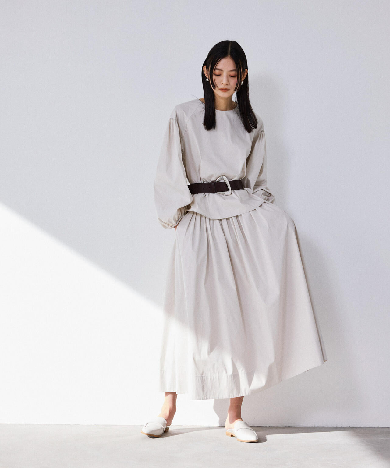 ボリュームスリーブタフタブラウス(セットアップ可) 6694120304