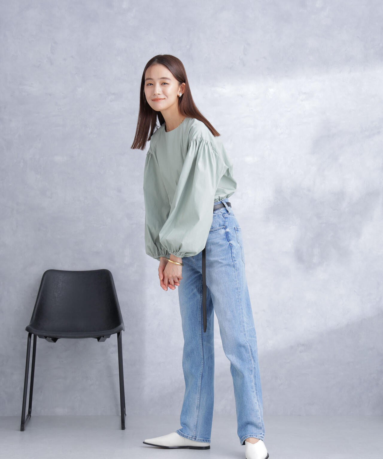 ボリュームスリーブタフタブラウス(セットアップ可) 6694120304