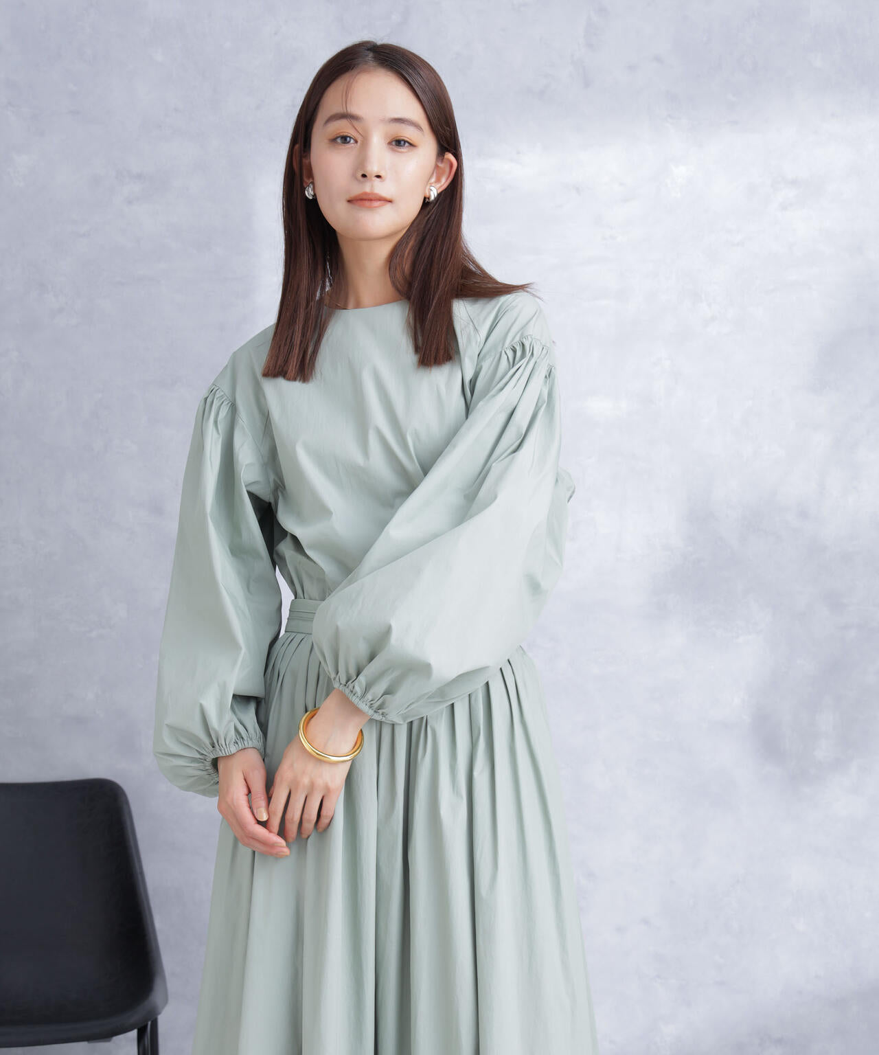 ボリュームスリーブタフタブラウス(セットアップ可) 6694120304