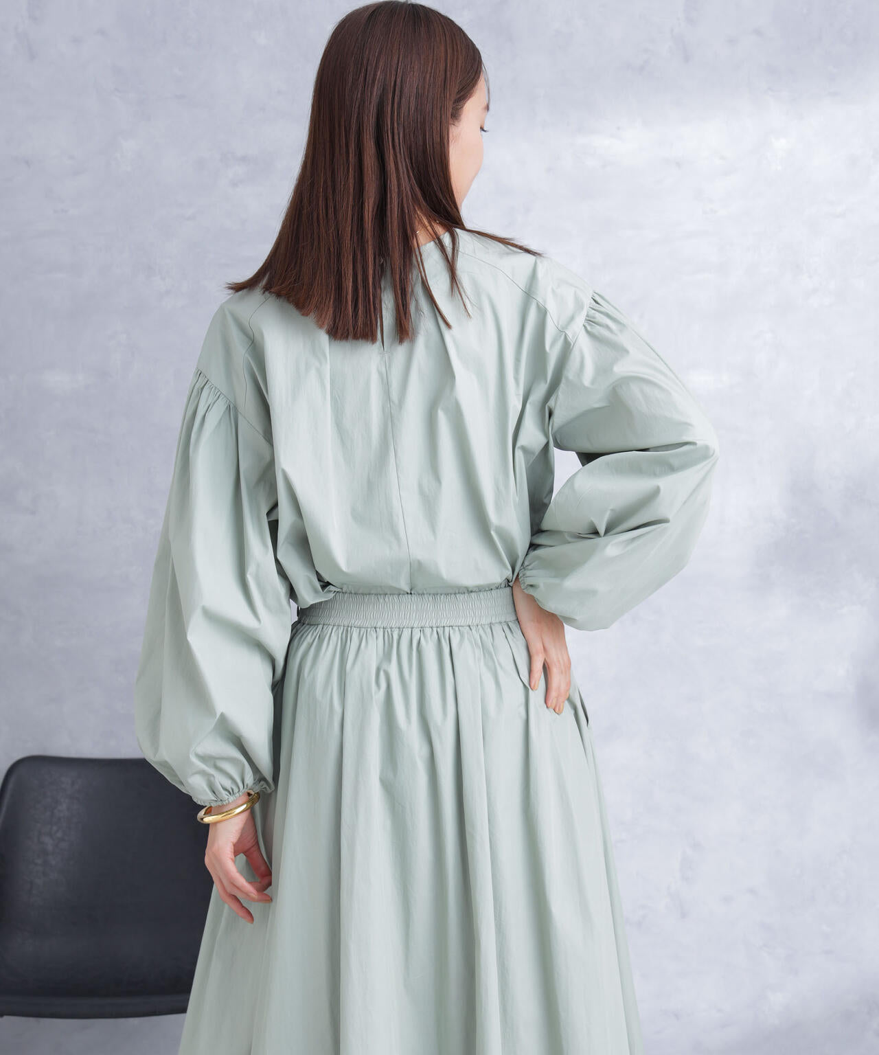 ボリュームスリーブタフタブラウス(セットアップ可) 6694120304