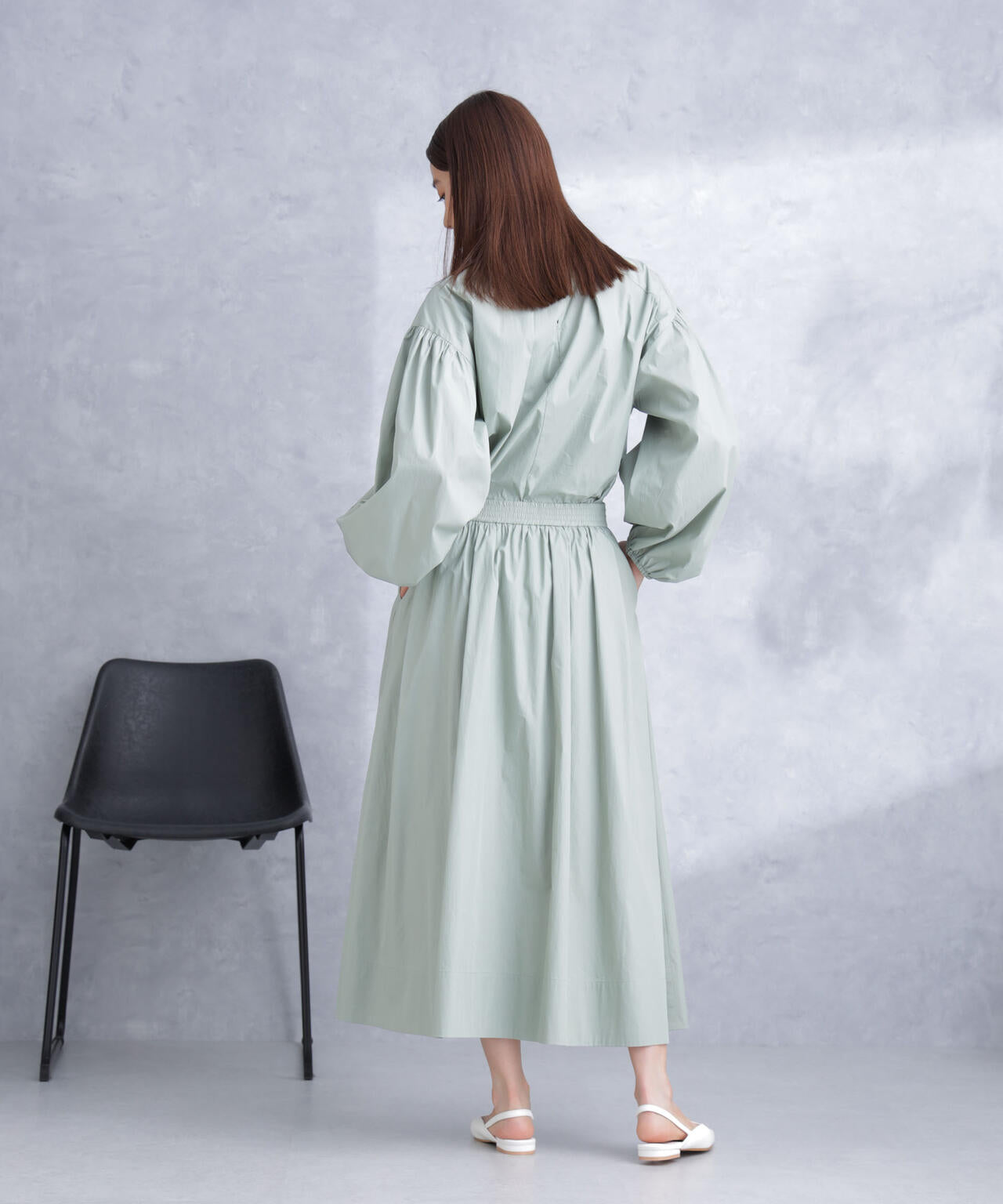 ボリュームスリーブタフタブラウス(セットアップ可) 6694120304