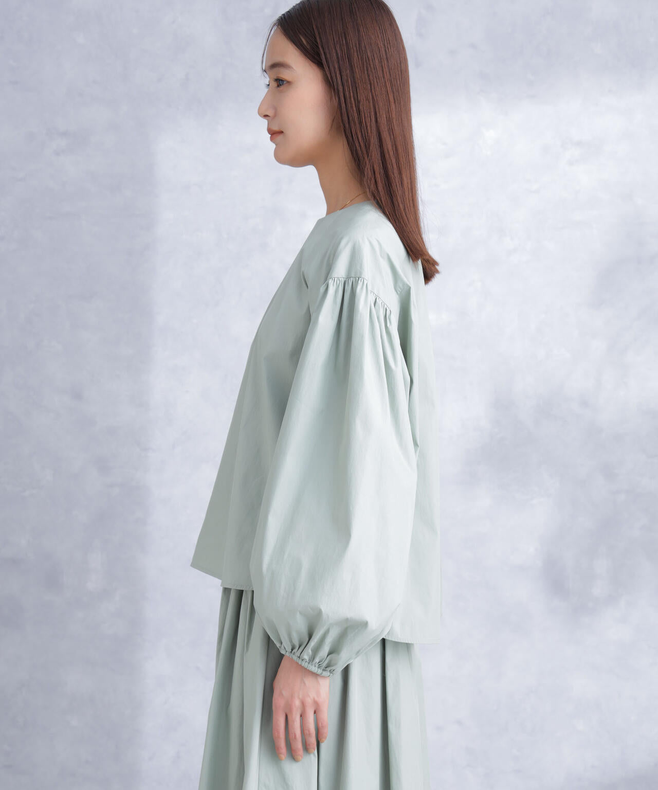 ボリュームスリーブタフタブラウス(セットアップ可) 6694120304