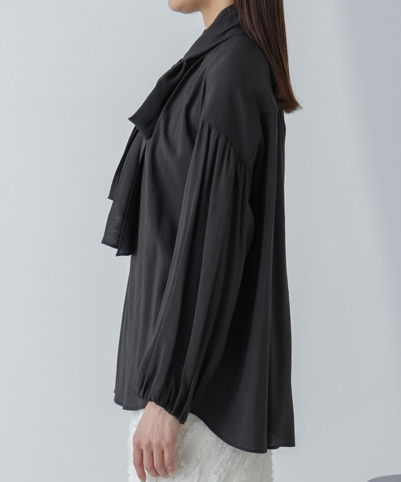 「星玲奈×NANO universe」ジョーゼットボータイブラウス 6694120316