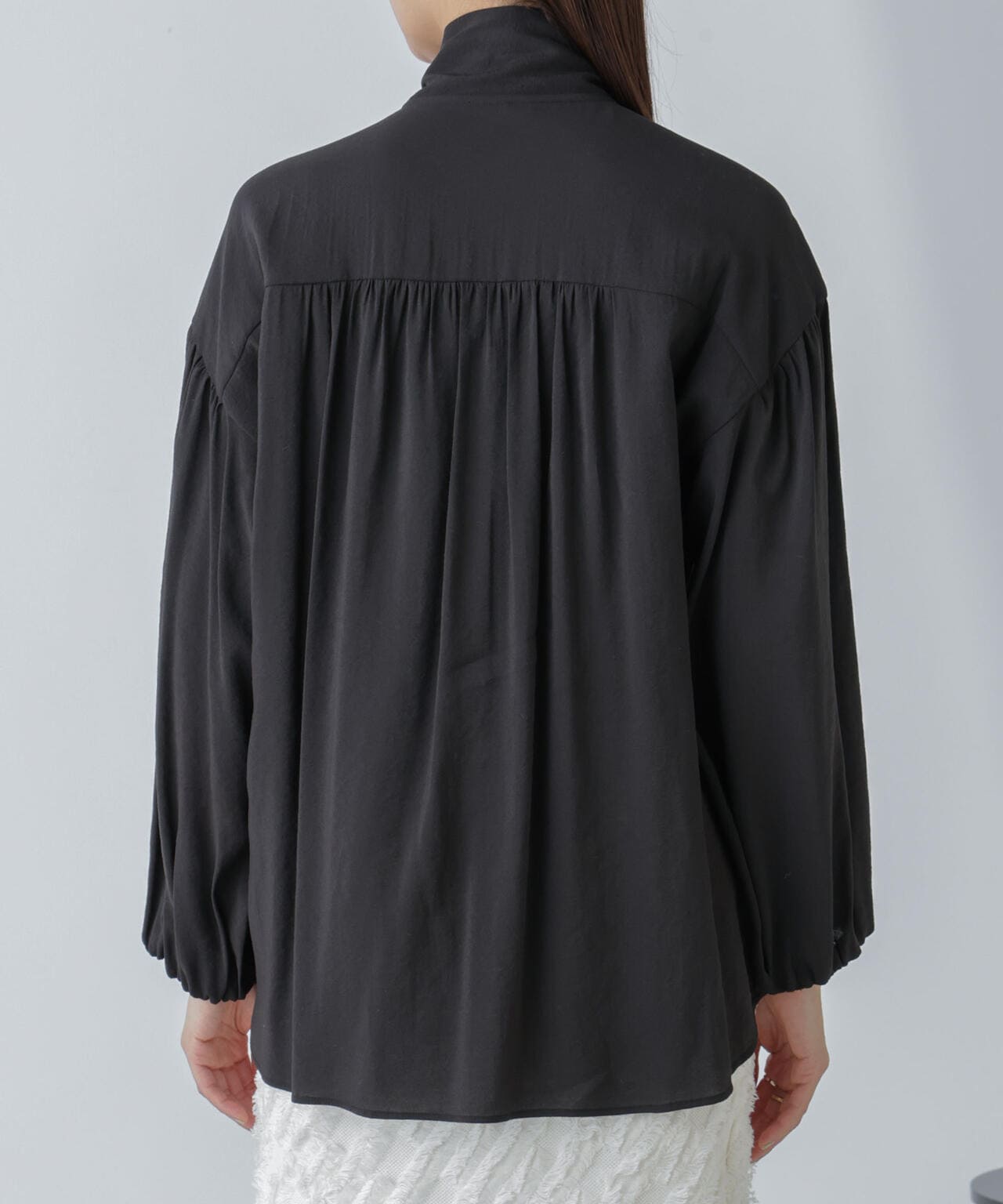 「星玲奈×NANO universe」ジョーゼットボータイブラウス 6694120316